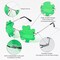 St. Patrick’s Day Irish Shamrock Leaves Green Leprechaun Costume Glasses, 1 Pair